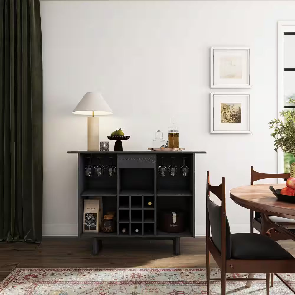 Modern Wine Cabinet Coffee Bar Cabinet with Wine Rack and Drawers