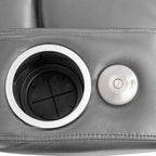 33.1'' Wide Modern Faux Leather Power Reclining Home Theater Individual Seat with Cup Holders (Set of 4)