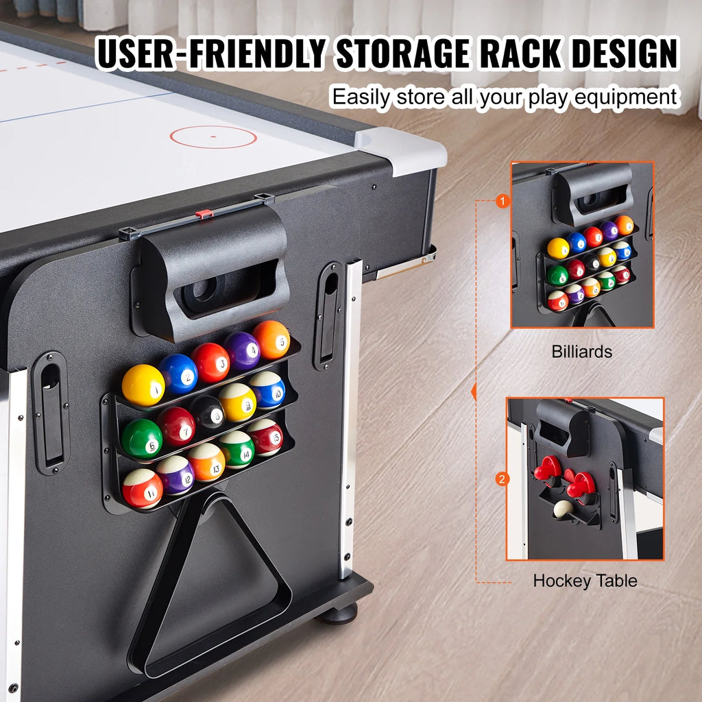 88″ 3 in 1 Swivel Multifunctional Sports Game Table with Air Hockey & Billiards/Pool & Table Tennis for Home, Game Room, Friends and Family!