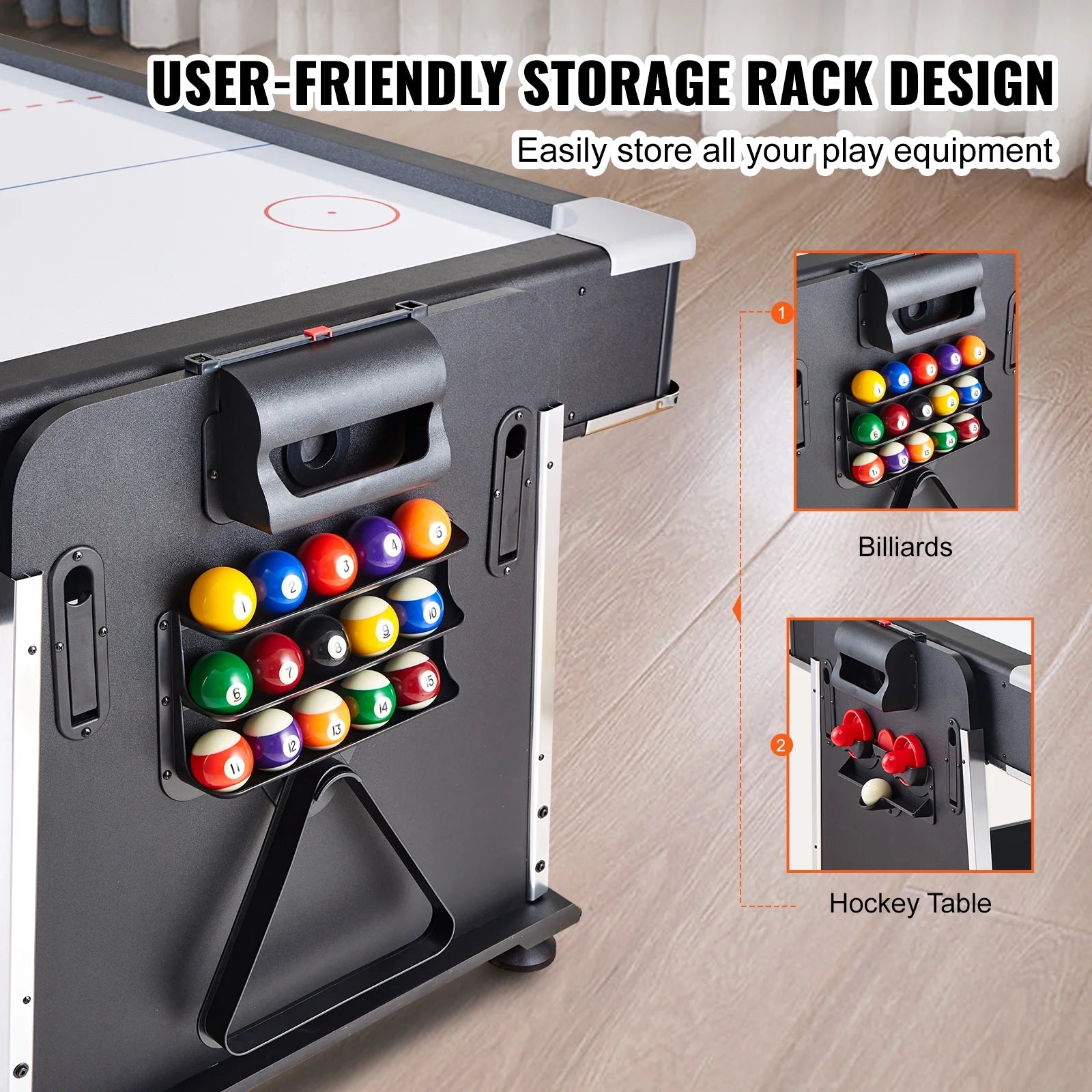 88″ 3 in 1 Swivel Multifunctional Sports Game Table with Air Hockey & Billiards/Pool & Table Tennis for Home, Game Room, Friends and Family!