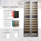 32 Inch 255 Bottle Dual Zone Compressor Freestanding Wine Refrigerator