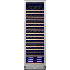 Upgraded 24 Inch Wine Cooler Refrigerator, 190 Bottles Wine Fridge with Professional Temperature Control System, Freestanding or Built-In Installation, Quiet Operation