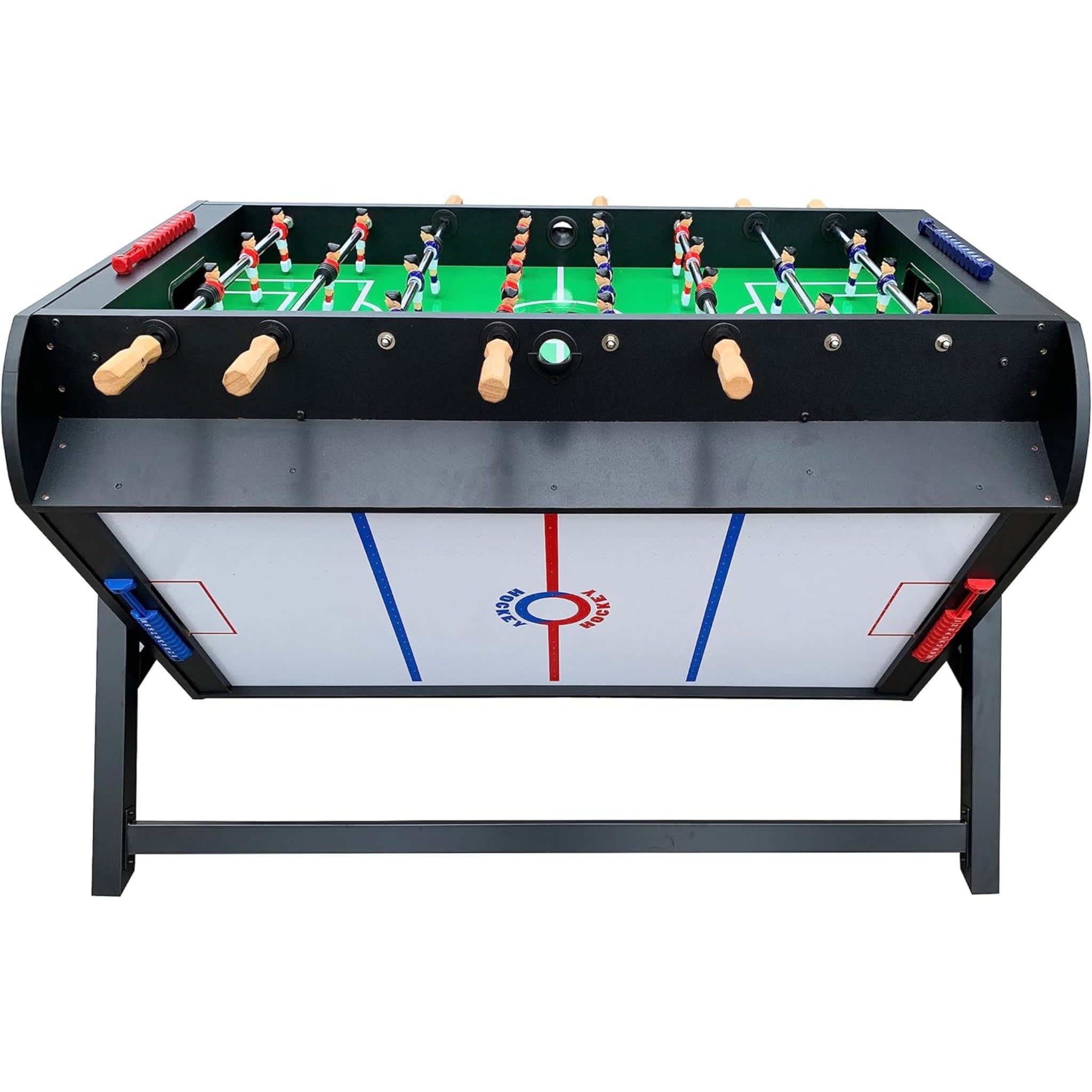 Triplex 55″ Telescopic Rods 3-In-1 Swivel Multi Game Table – Foosball, Pool/Billiards & Air Hockey