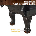 Arlington 8 Ft. Pool Table with Drop Pockets, Cue Sticks and Ball Set