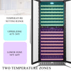 32 Inch 255 Bottle Dual Zone Compressor Freestanding Wine Refrigerator