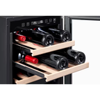 15 In. W 27-Bottle Dual Zone Wine Cooler in Stainless Steel
