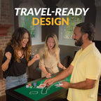 Monte Carlo 4-In-1 Multi Combo Game Table Set, Roulette, Blackjack, Craps