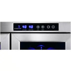 36 Bottle 24 In. Built-In French Door Dual Zone Wine Cooler