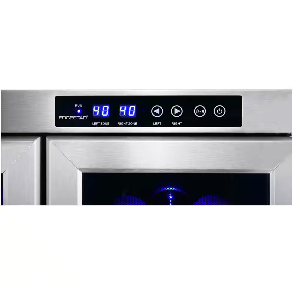 36 Bottle 24 In. Built-In French Door Dual Zone Wine Cooler