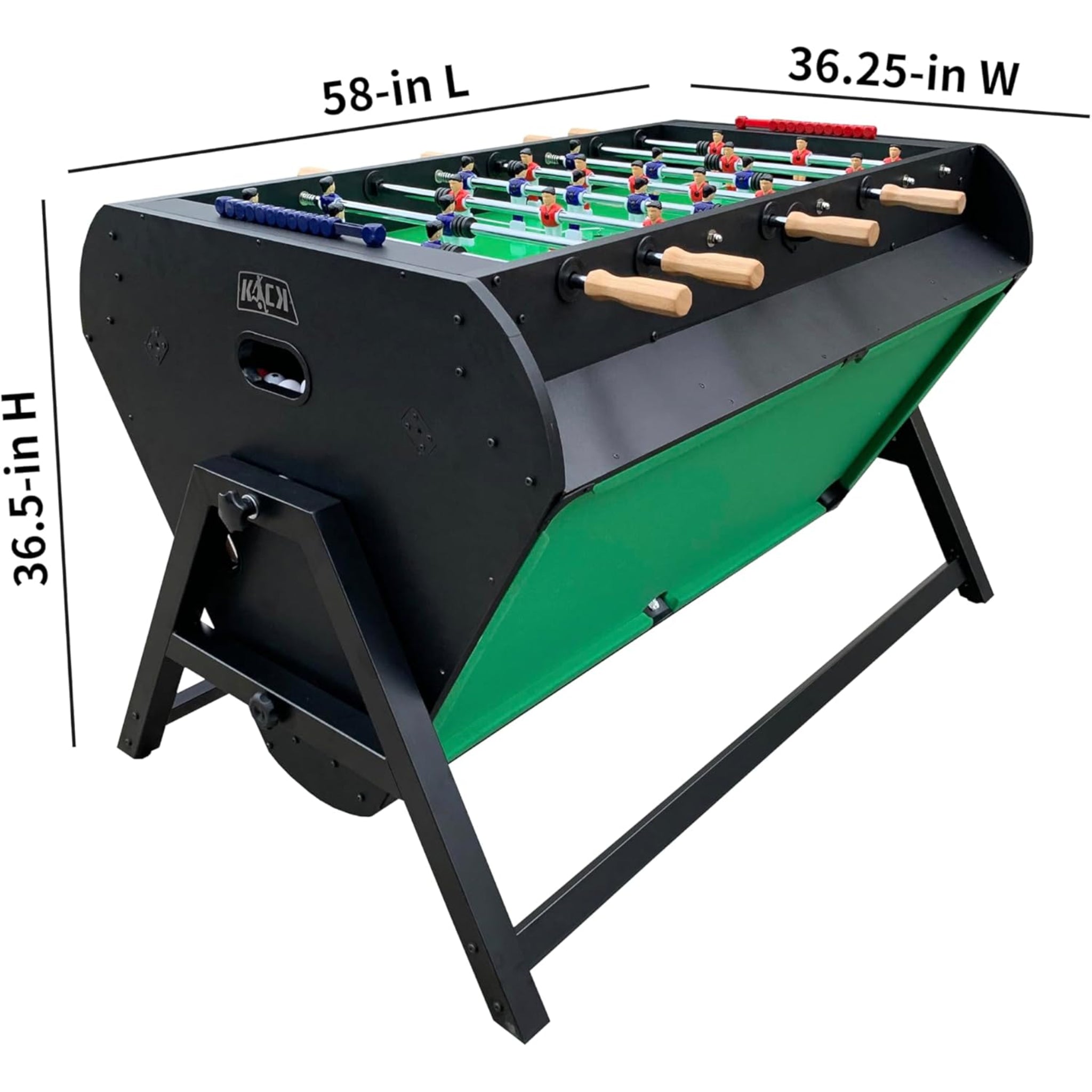 Triplex 55″ Telescopic Rods 3-In-1 Swivel Multi Game Table – Foosball, Pool/Billiards & Air Hockey