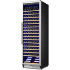 Upgraded 24 Inch Wine Cooler Refrigerator, 190 Bottles Wine Fridge with Professional Temperature Control System, Freestanding or Built-In Installation, Quiet Operation