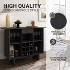 Modern Wine Cabinet Coffee Bar Cabinet with Wine Rack and Drawers